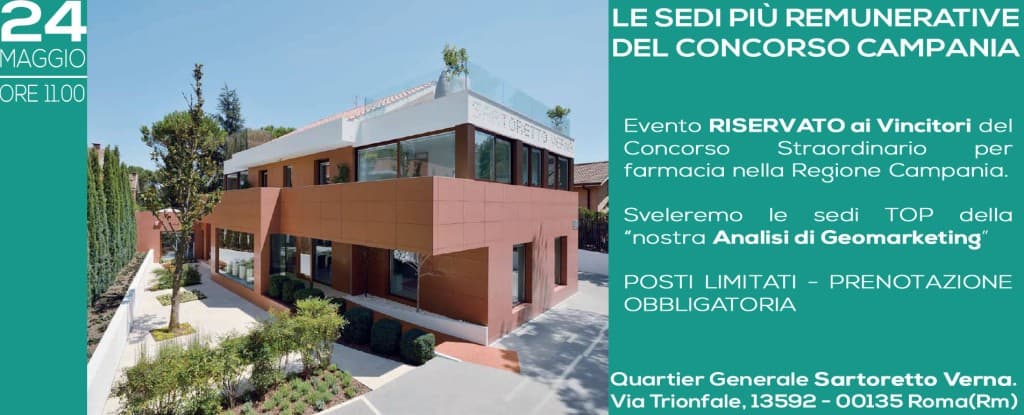 Evento a Roma 05 Luglio 2018 II interpello Concorso Farmacie Lazio